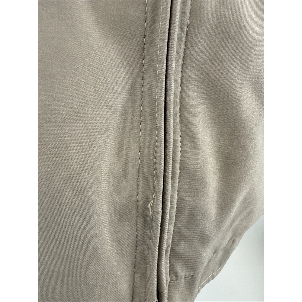 Perry Ellis Portfolio Tan Microfiber Jacket Full Zip Mesh Lined Mens Large - Picture 6 of 9